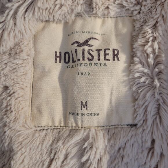 Hollister Women's Hooded Parka Jacket - Gray - Picture 10 of 13
